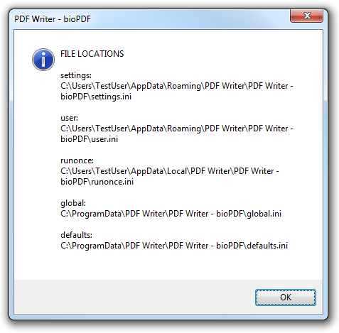 ini file locations on an English Windows 7
